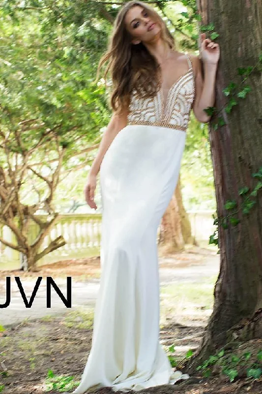 maxi dresses with rufflesJovani 60606 Long Bridal Dress