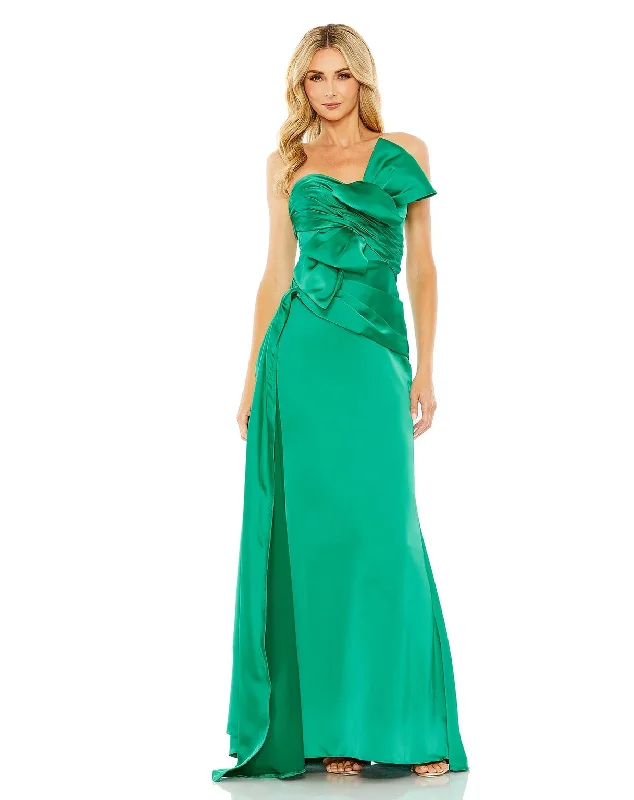 maxi dresses for teensMac Duggal 20585 Long Strapless Bow Front Detailed Dress