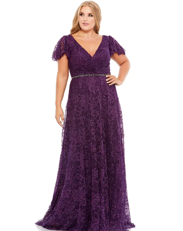 cotton maxi dressesMac Duggal 67761 Fabulouss Plus Size Long Dress