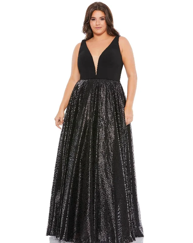 maxi dresses for black-tie eventsMac Duggal 49308 Fabulouss Plus Size Long Dress