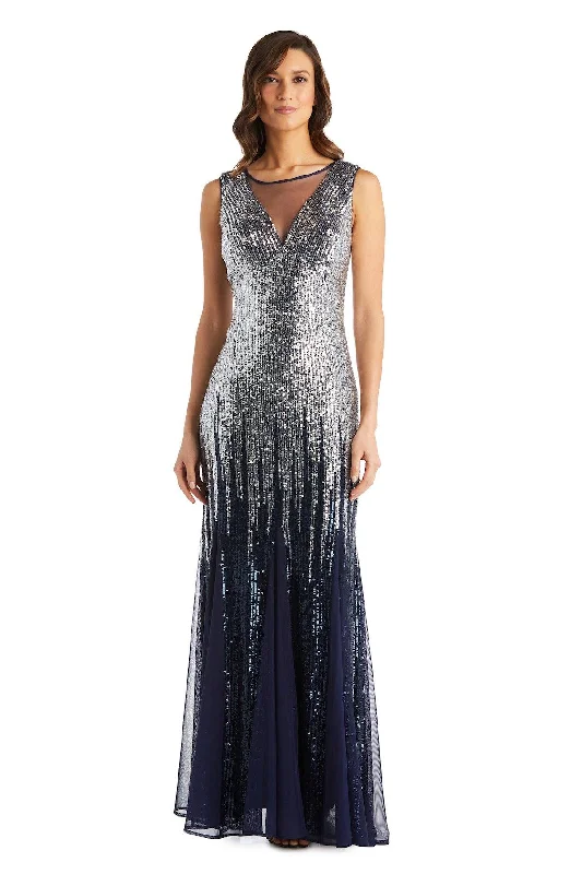 maxi dresses for outdoor weddingsR&M Richards 7156P Long Formal Beaded Petite Dress