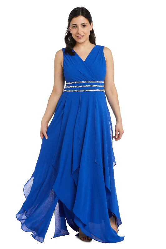 maxi dresses with appliquésR&M Richards 7126P Long Formal Petite Chiffon Dress