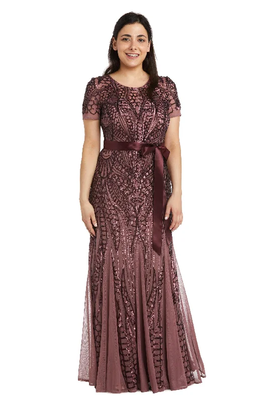 elegant maxi dressesR&M Richards 7285P Long Formal Sequins Petite Dress