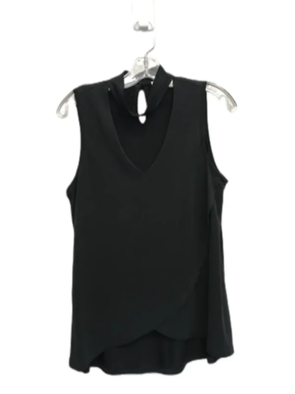 women's tops with cold-shoulder cuts and lace detailingTop Sleeveless By Green Envelope  Size: M