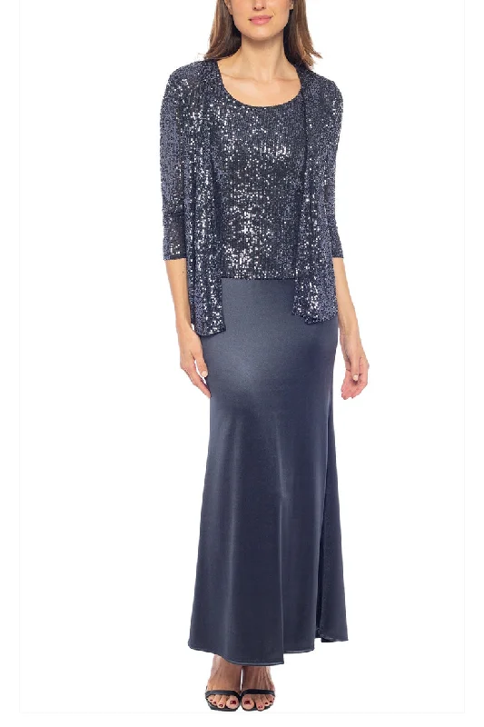 beach wedding dressesMarina 268541 Long Sequin Mother of the Bride Jacket Dress