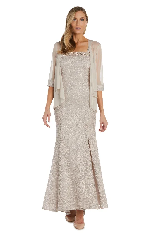 simple wedding dressesR&M Richards 1241 Long Formal Mother of the Bride Jacket Dress