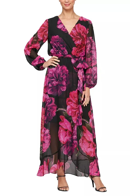 bespoke wedding dressesSL Fashions 9171954 Long Sleeve Floral Mother of the Bride Dress