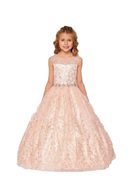 Fashionable Long Sleeves A-Line DressLong Sleeveless Flower Girls Dress