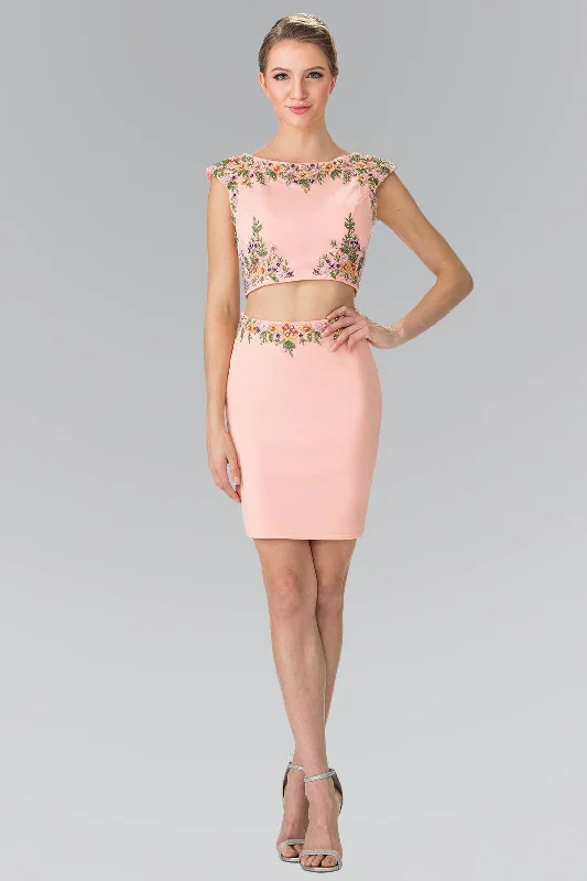 petite party dressesShort Homecoming Two Piece Cocktail Dress