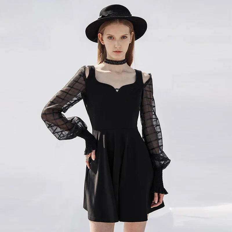 Formal Occasion Long Sleeves DressWomen's Gothic V-neck  Long Sleeve Off-the-shoulder Dress